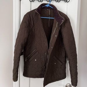 Barbour Powell Quilted Jacket - Brown Size Medium
